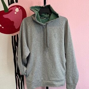 Men’s Peloton Gray Green Lined Pullover Hoodie Size M